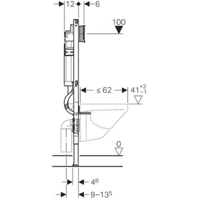 DUOFIX elemento per WC sospeso
UP320 com. frontale 111.309