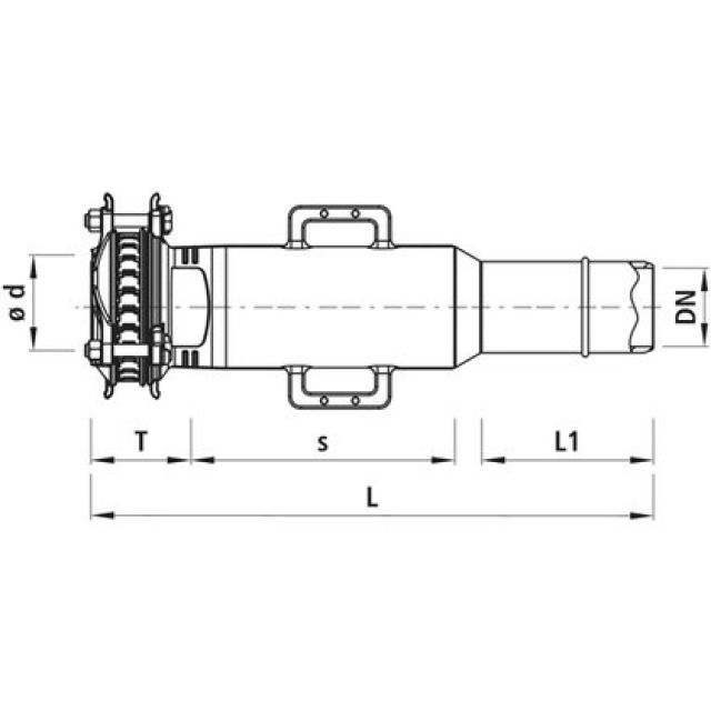 HAWLE pezzo di montaggio
scorrevole con manic. SYNOFLEX
5372 BLS DN200 PN16 198-230MM