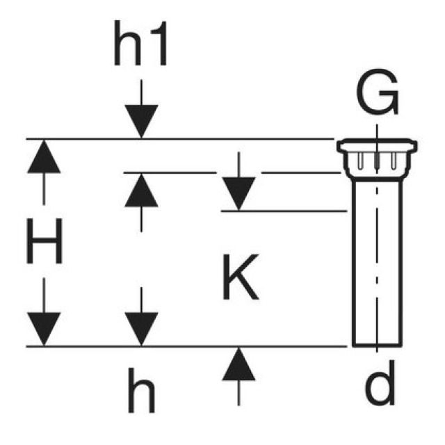 GEBERIT pezzo d'allacciamento
filetto femmina 152.140
d 48 - 1"1/4"