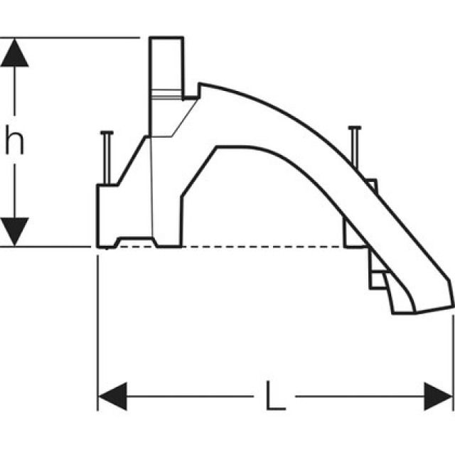 PFIT supporto tubo curvato
verso il basso 651.431