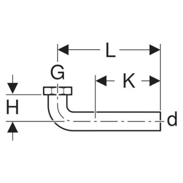 GEBERIT curva 90°allacciamento
filetto femmina 152.214
d 48 - 60 x 1/8"