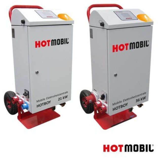 Hotboy Multi 21 kW
mobile Elektroheizzentrale
1x16 | 3x16 | 3x32 A, 10-85°C
Anschluss VL/RL: 3/4"