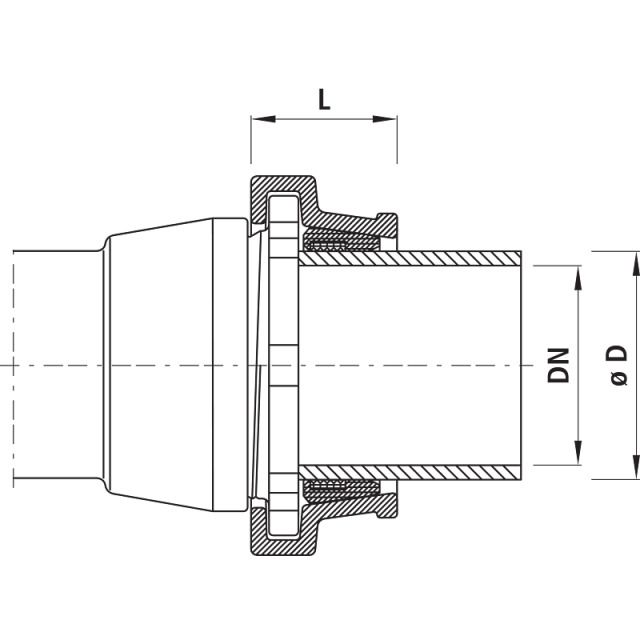 HAWLE dispositivo bloccaggio
a vite 5800
DN 200 PN 16