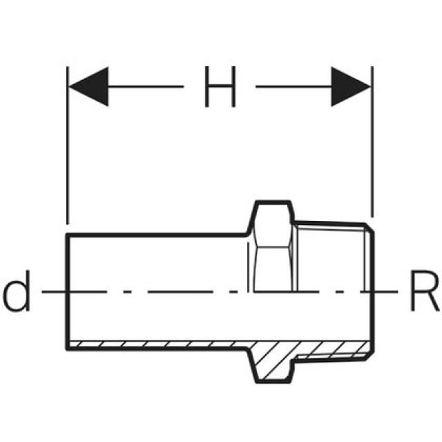 MPF-S codolo da innestare
filetto maschio 31932
d 1/2" - 15"