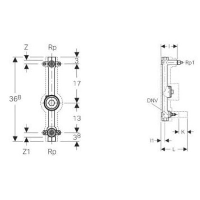 DUOFIX-GIS WASSERSTRECKE JRG
603.098    KOMPAKTEINHEIT 3/4" WZ