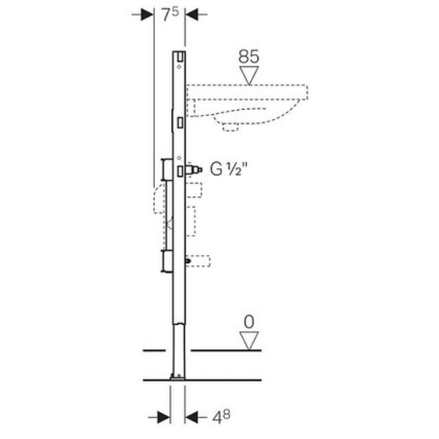 DUOFIX elemento per lavabo
111.573 JRG rub.monof. 2 WZ
tipo 98