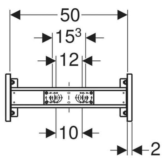 DUOFIX placca allacciamento
rubinetti vache/docce 111.786
