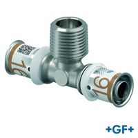 GF Uponor S-Press PLUS Raccordo T con filettatura esterna