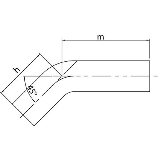 PROFITEC PRESSINOX - FIG. 72
GOMITO DI PASSAGGIO 45° 42 MM