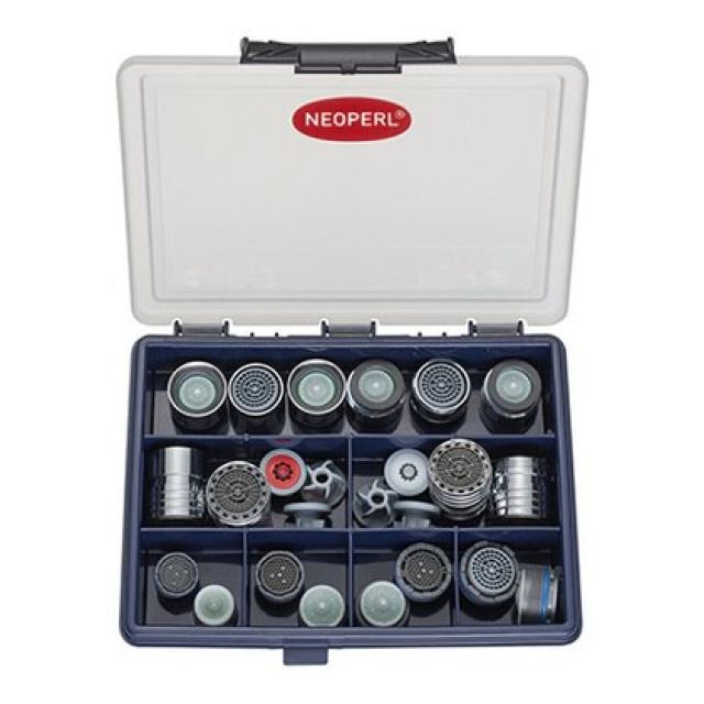 Wasser- und Energiesparbox
3x Cascade SLC PCA DC,M22
3x Cascade SLC PCA DC,M24
4x Mini Ecobooster
2x M22, 2x M24
3xPCW-02 Mengenregler,12l/min - 3xPCW-02 Mengenregler,8l/min
6x Caché Honeycomb PCA
2x16.5, 2x18.5,2x21.5
2x Caché Cascade SLC M24