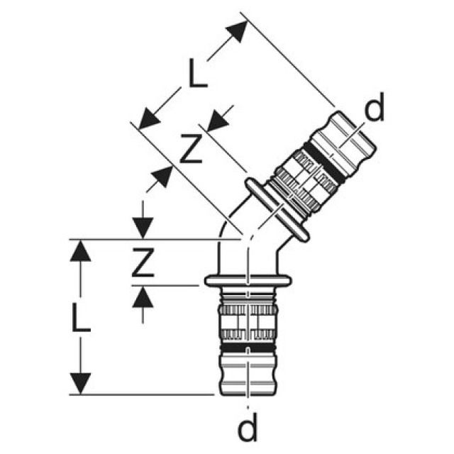 MEPLA curva 45°
624.245     d 32