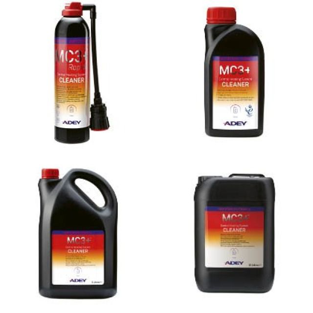 ADEY MC3+ CLEANER
5 L BIDON
HOCHLEISTUNGSREINIGER
AUSREICHEND FÜR 1250 L WASSER