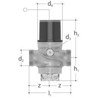 +GF+ JRGURED, 1303, riduttore di pressione, PN 25, senza attacco a vite