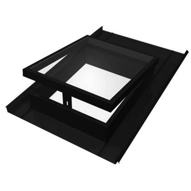 PREFA DACHLUKE P10
595X595MM     SCHWARZ STUCCO