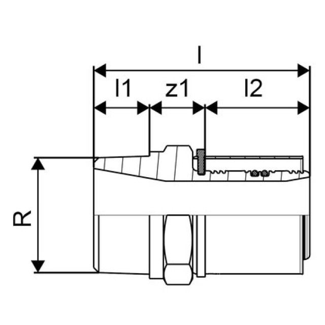 GF Uponor S-Press
Diritto maschio 50-R2"MT
