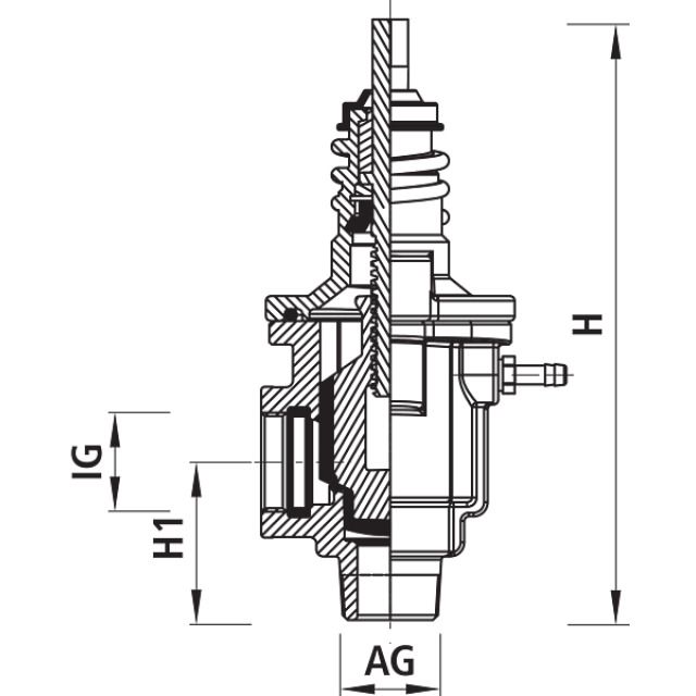 HAWLE HAUSANSCHLUSS-VENTIL
2492 IG5/4" AG5/4" MIT ENTL.