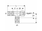 Pezzo adattatore a T Geberit FlowFit con MasterFix, diramazione