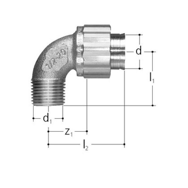 SANIPEX curva filetto masc.
5524.919
3/4" - 25 mm