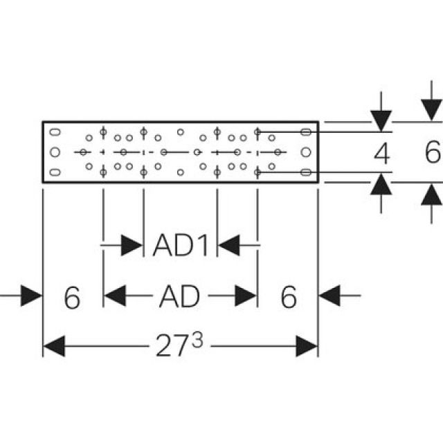 MEPLA placca di montaggio
dritta doppia 7.3/15.3 601.737