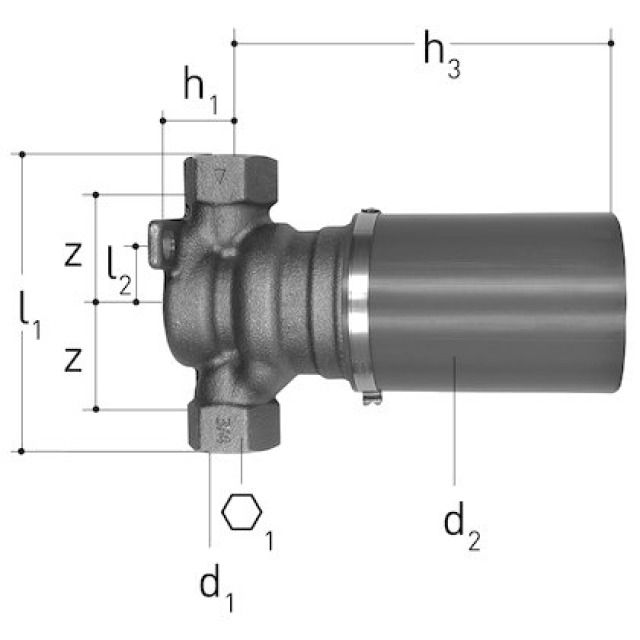 JRG DRV UP SET DE PRE-
INSTALLAZIONE 1380.001 DN20