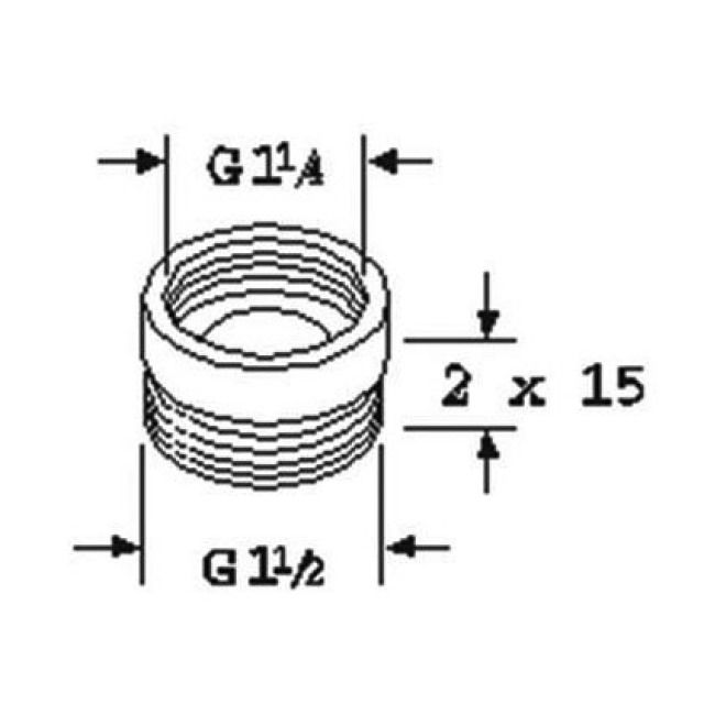 GRUNDFOS pezzo compensazione
A2 00535041
R 1 1/4 - 2" 2 x 15.0 mm