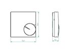 EBERLE RTR-S 6721-1 Termostato ambiente Slimline a montaggio esterno