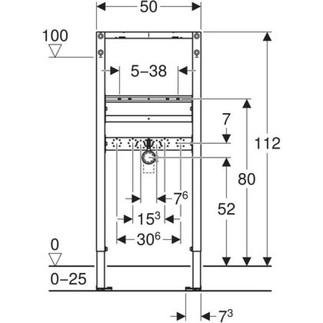 DUOFIX elemento per lavabo
rubinetto mon 111.426 tipo 112