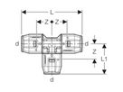 Geberit PushFit Pezzo a T uguale