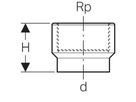 Geberit PE-HD, Adattatore con filetto femmina