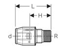 Geberit PushFit Pezzo adattatore con filetto maschio