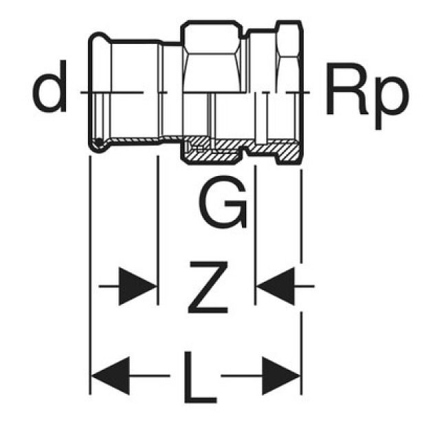 MPF-G bocchettone svitabile
filetto femmina 34406
d 1" - 28"