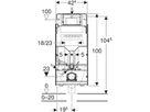 Geberit GIS Element für Wand-
WC, 114 cm, mit Sigma
Unterputzspülkasten 12 cm