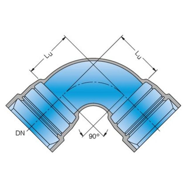 DUKTUS curva raccordo BLS
tipo MMQ
90° VRS-T DN 150