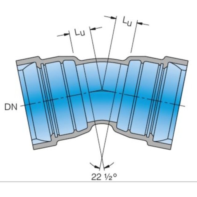 DUKTUS curva raccordo BLS
tipo MMK
22° VRS-T DN 150