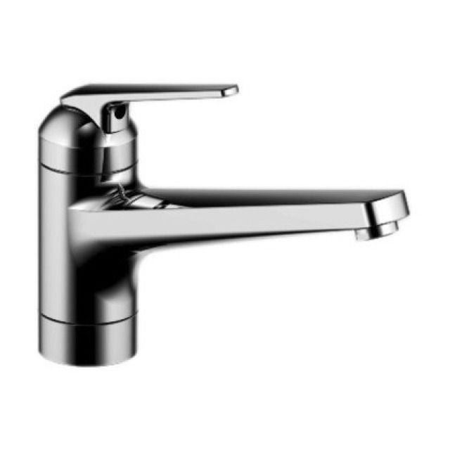 Miscelatore per lavello DOMO.5
S 225 mm bocca orientabile
membrana di tenuta, tubi
flessibili di collegamento
3/8", gruppo acustico I
Colori: chromeline