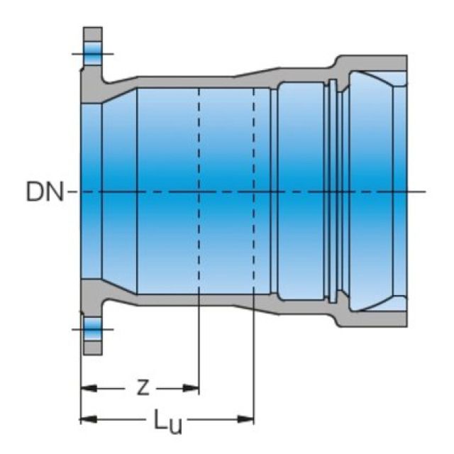 DUKTUS manicotto racc. BRS
tipo EU VRS-T
DN 125