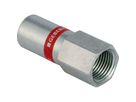Pezzo adattatore Mapress acciaio-C con filetto femmina e terminale maschio