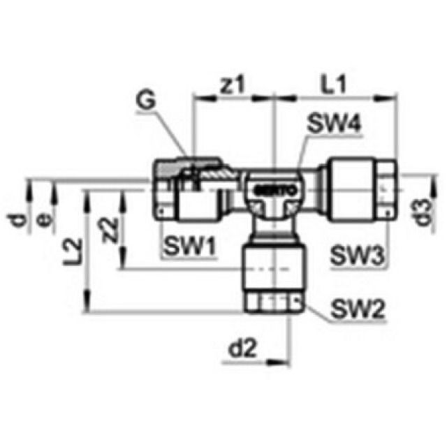 SERTO Tee ridotta
SO 03021    6 -  8 -  6 MM