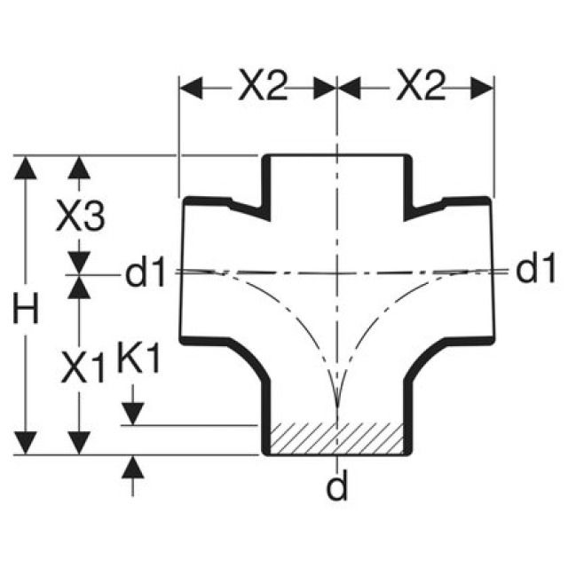 Braga con curva 88.5° Silent-db20
308.082 doppia: d=90mm, d1=90mm