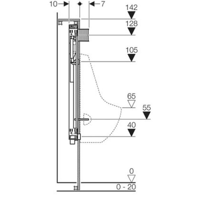 GIS elemento per orinatoio
com.risciacquo visib. 461.620
standard 1" tipo 140"