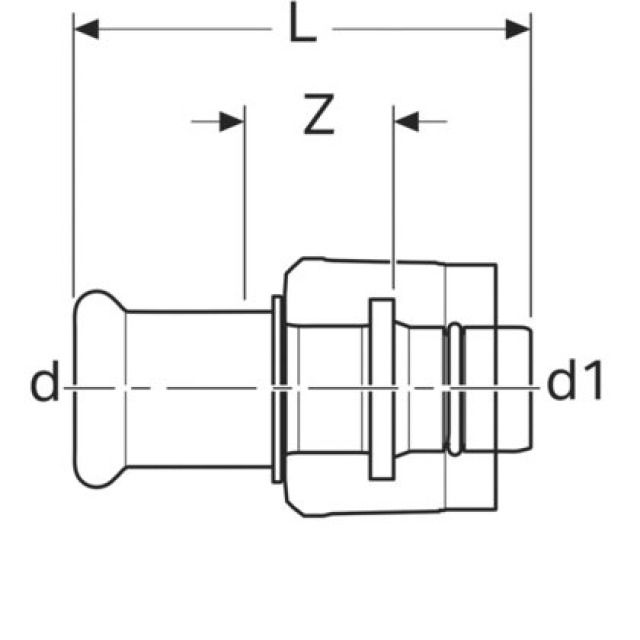 MPF-S raccordo 61110
con MasterFix
d MF 20 - 15