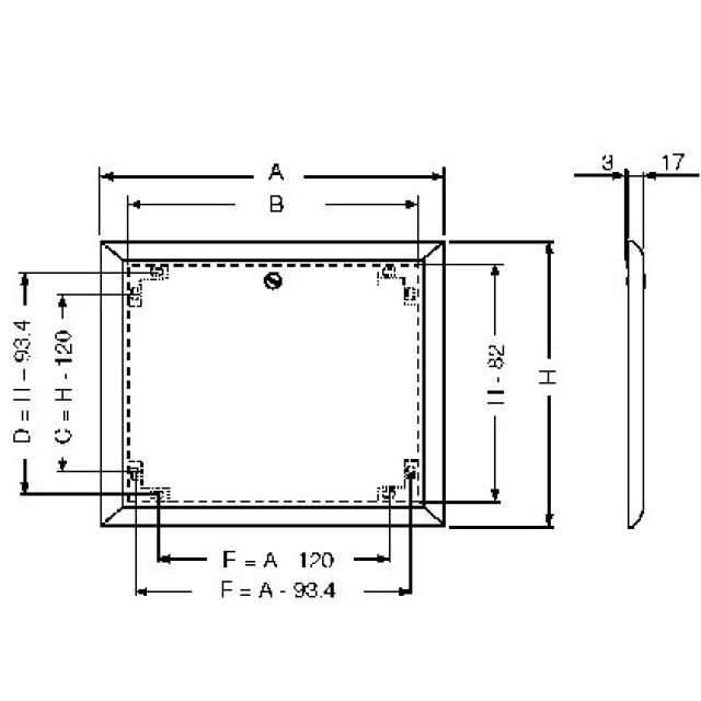EDIZIO DESIGNTUERE ALDA 2
RAL9016 - 825/743x550/468x17MM