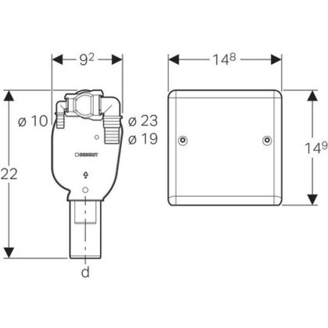 GEBERIT set complementare
scarico 152.237
d 40