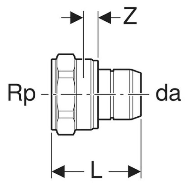 PFIT distributore innesto
filetto femmina 653.432
RP 3/4"