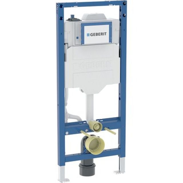 Wandklosettelement Geberit
Duofix Sigma, Höhe 120 cm,
Breite 50 cm, Ausladung max.
62 cm, Montagerahmen Füsse
verstellbar Einbauspülkasten
für Betätigung von vorne mit - Geberit SetApp kompatibel
Netzteil 230V/12V, mit HS50-1
Hygienespülung mit einem
Wasseranschluss