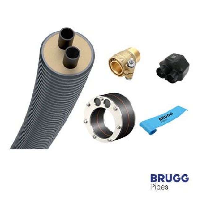 BRUGG Pipes FLEXSTAR DUO Set
Wärmepumpenleitung Heizung
32+32 / 105 / 10m