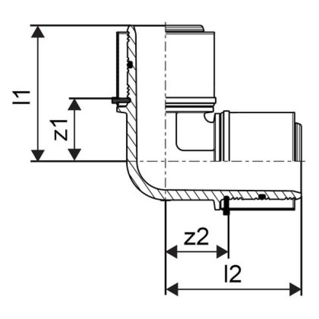 GF Uponor S-Press
Gomito intermedio PPSU 50-50