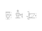 Toilette sospesa Laufen Moderna S Silent Classic UP, senza sedile e risciacquo