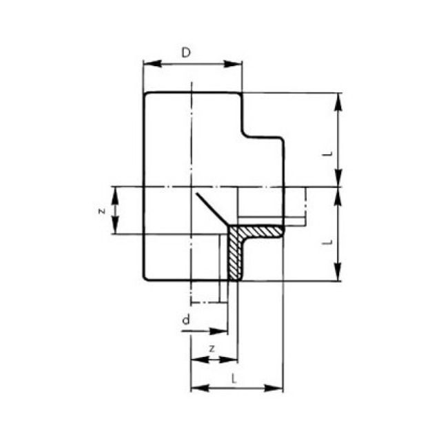 GF tee uguale 90° PB
5015
d= 50 mm