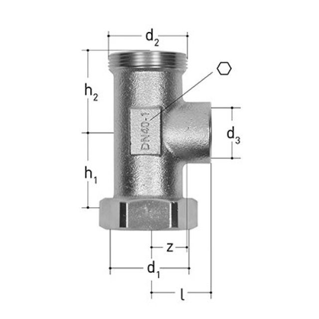 JRG T-STÜCK ZU JRGUSIT NG
8740.050                DN 50
